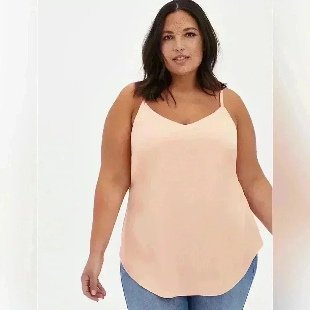 Torrid Ava Peach Stretch Challis Cami Plus Size 2X